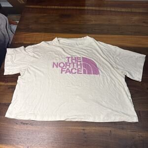 The North Face T-Shirt Crop Top Short Sleeve Casual Everyday Tee Womens Large